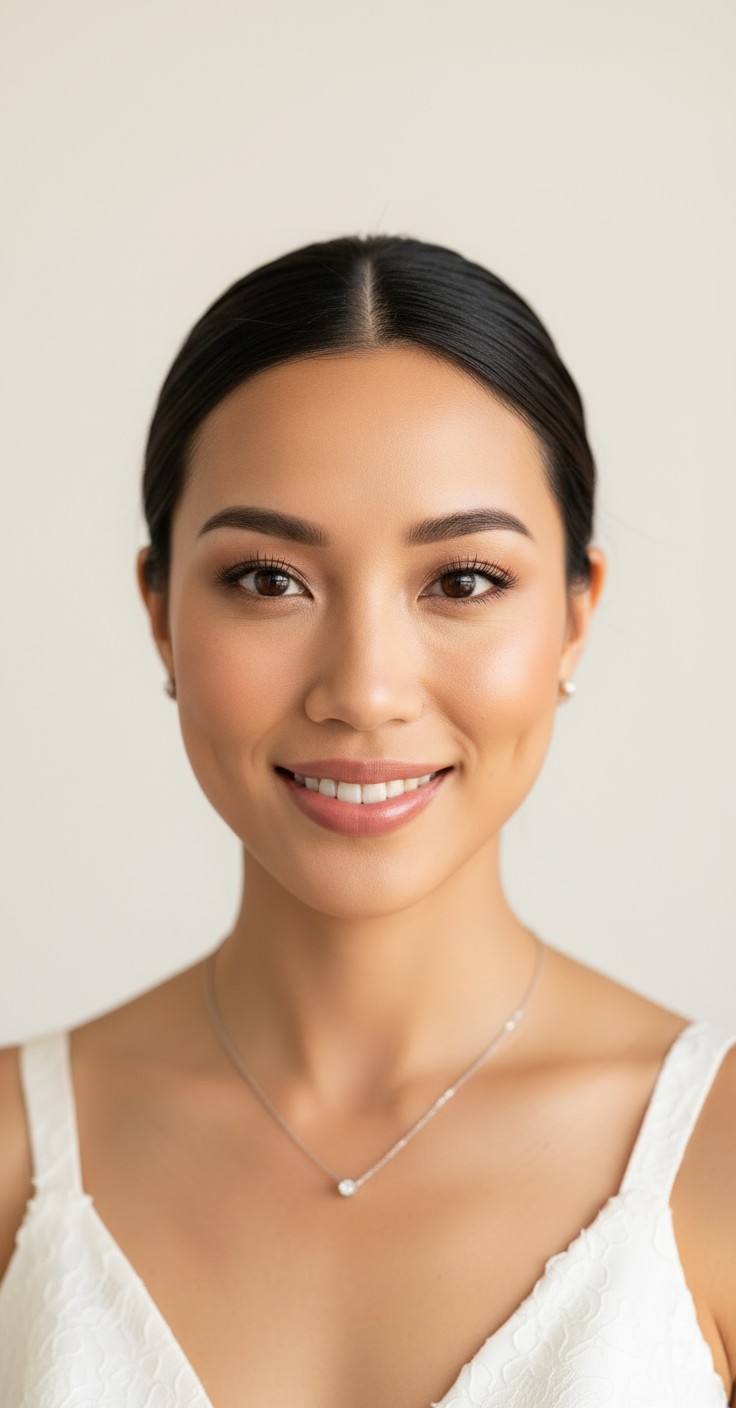 After Sleek Wedding Bun